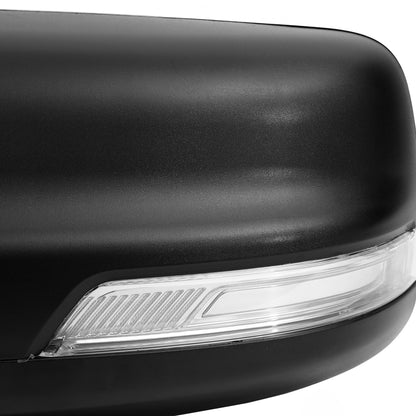 2019-2024 Dodge RAM 1500 Black Power Adjustable, Manual Fold, BSD & Heated Side Mirror w/ LED Puddle and Turn Signal Light - Driver Side Only