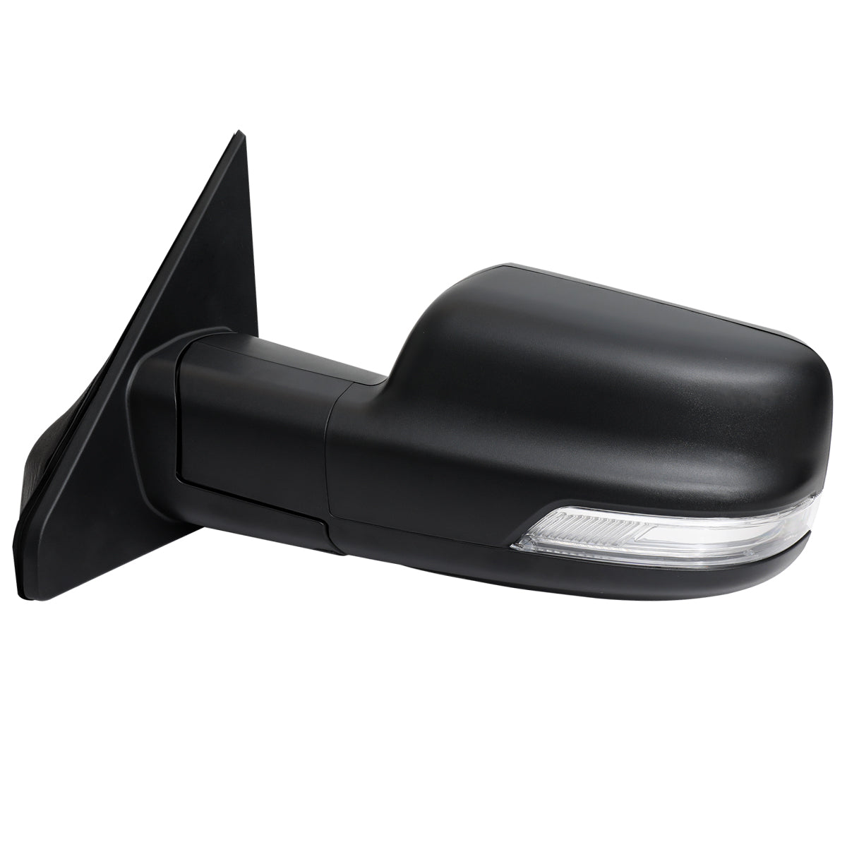 2019-2024 Dodge RAM 1500 Black Power Adjustable, Manual Fold, BSD & Heated Side Mirror w/ LED Puddle and Turn Signal Light - Driver Side Only