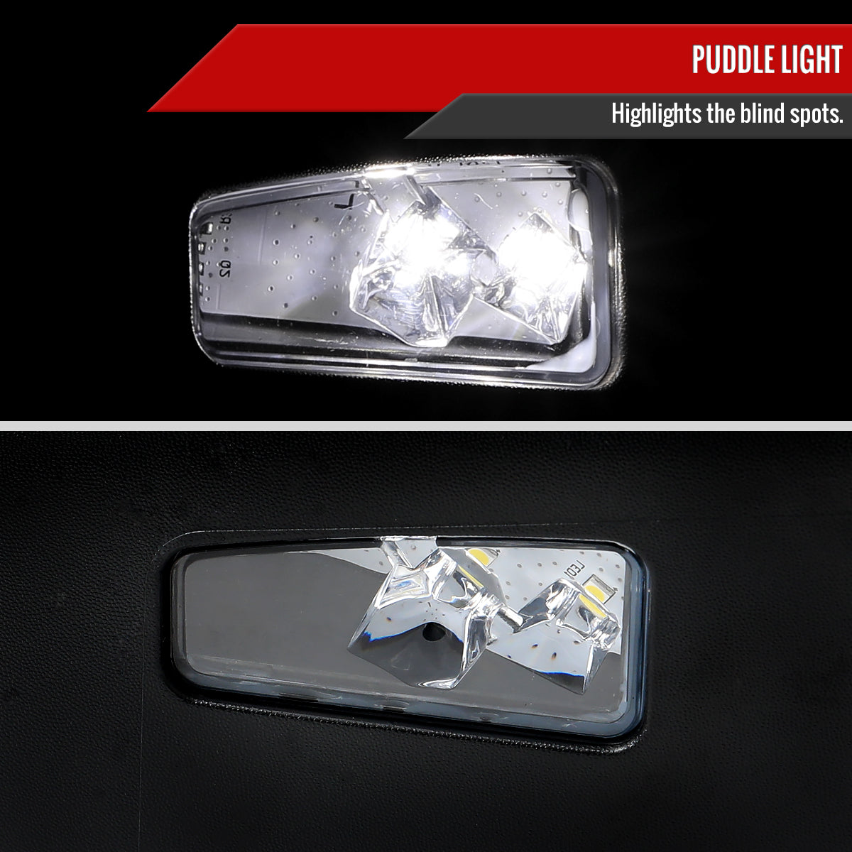 2019-2024 Dodge RAM 1500 Black Power Adjustable, Manual Fold, BSD & Heated Side Mirror w/ LED Puddle and Turn Signal Light - Passenger Side Only