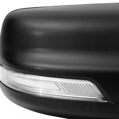2019-2024 Dodge RAM 1500 Black Power Adjustable, Manual Fold, BSD & Heated Side Mirror w/ LED Puddle and Turn Signal Light - Passenger Side Only