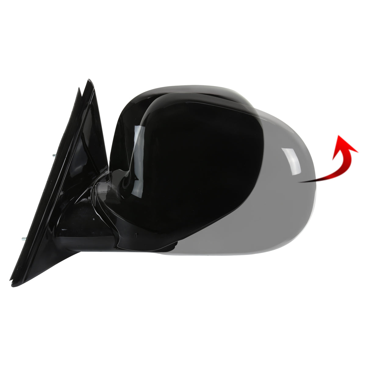 1994-1998 Chevrolet S10/1994-1998 GMC S15 Glossy Black Manual Adjustment Side Mirror