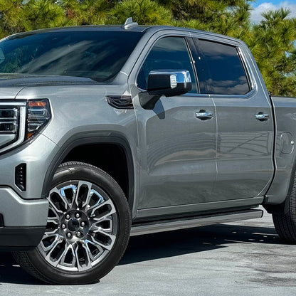 2019-2024 GMC Sierra 1500 Chrome Power Adjustable, Manual Fold, BSD & Heated Side Mirror w/ LED Puddle and Turn Signal Light - Driver Side Only