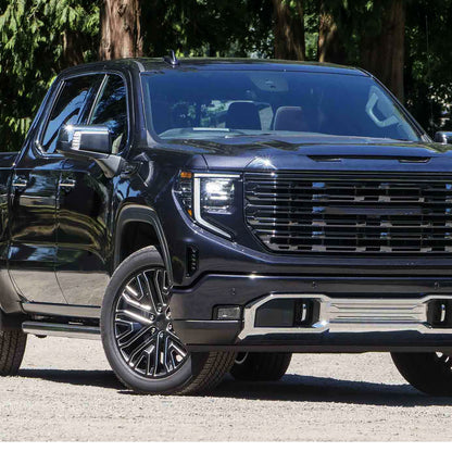 2019-2024 GMC Sierra 1500 Chrome Power Adjustable, Manual Fold, BSD & Heated Side Mirror w/ LED Puddle and Turn Signal Light - Passenger Side Only