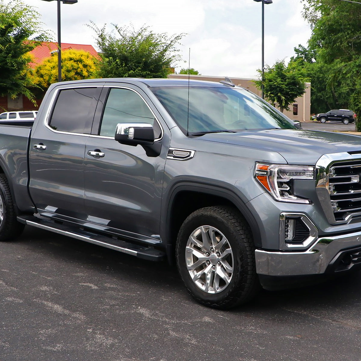 2019-2024 GMC Sierra 1500 Chrome Power Adjustable, Manual Fold, BSD & Heated Side Mirror w/ LED Puddle and Turn Signal Light - Passenger Side Only
