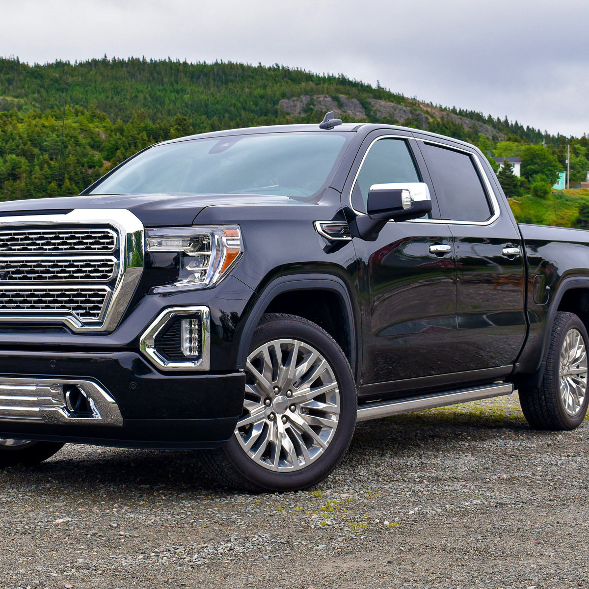 2019-2024 GMC Sierra 1500 Chrome Power Adjustable, Auto-Fold, BSD & Heated Side Mirror w/ LED Puddle and Turn Signal Light - Driver Side Only