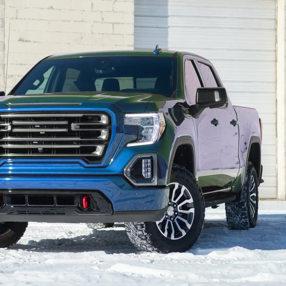 2019-2024 GMC Sierra 1500 Black Power Adjustable, Manual Fold, BSD & Heated Side Mirror w/ LED Puddle and Auxiliary Light - Driver Side Only