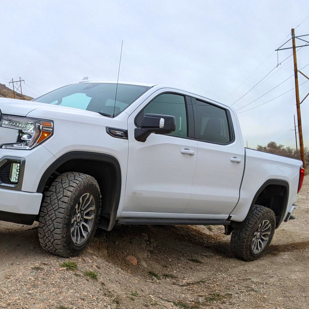 2019-2024 GMC Sierra 1500 Black Power Adjustable, Manual Fold, BSD & Heated Side Mirror w/ LED Puddle and Auxiliary Light - Driver Side Only