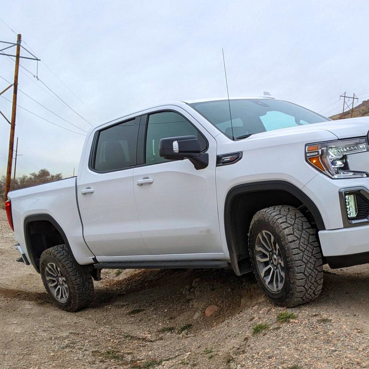 2019-2024 GMC Sierra 1500 Black Power Adjustable, Manual Fold, BSD & Heated Side Mirror w/ LED Puddle and Auxiliary Light - Passenger Side Only