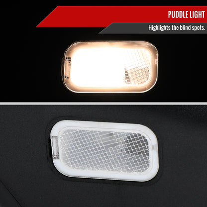 2007-2013 Chevrolet Silverado GMC Sierra Black Power Adjustable, Auto-Fold & Heated Side Mirror w/ LED Puddle and Turn Signal Light - Driver Side Only