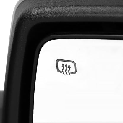 2014-2018 Chevrolet Silverado/GMC Sierra Glossy Black Power Adjustable & Heated Side Mirror w/ LED Puddle Light - Passenger Side Only