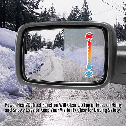 2014-2018 Chevrolet Silverado/GMC Sierra Chrome Power Adjustable & Heated Side Mirror w/ LED Puddle Light - Driver Side Only