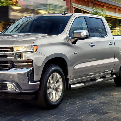2019-2024 Chevrolet Silverado 1500 Chrome Power Adjustable, Manual Fold, BSD & Heated Side Mirror w/ LED Puddle and Turn Signal Light - Driver Side Only