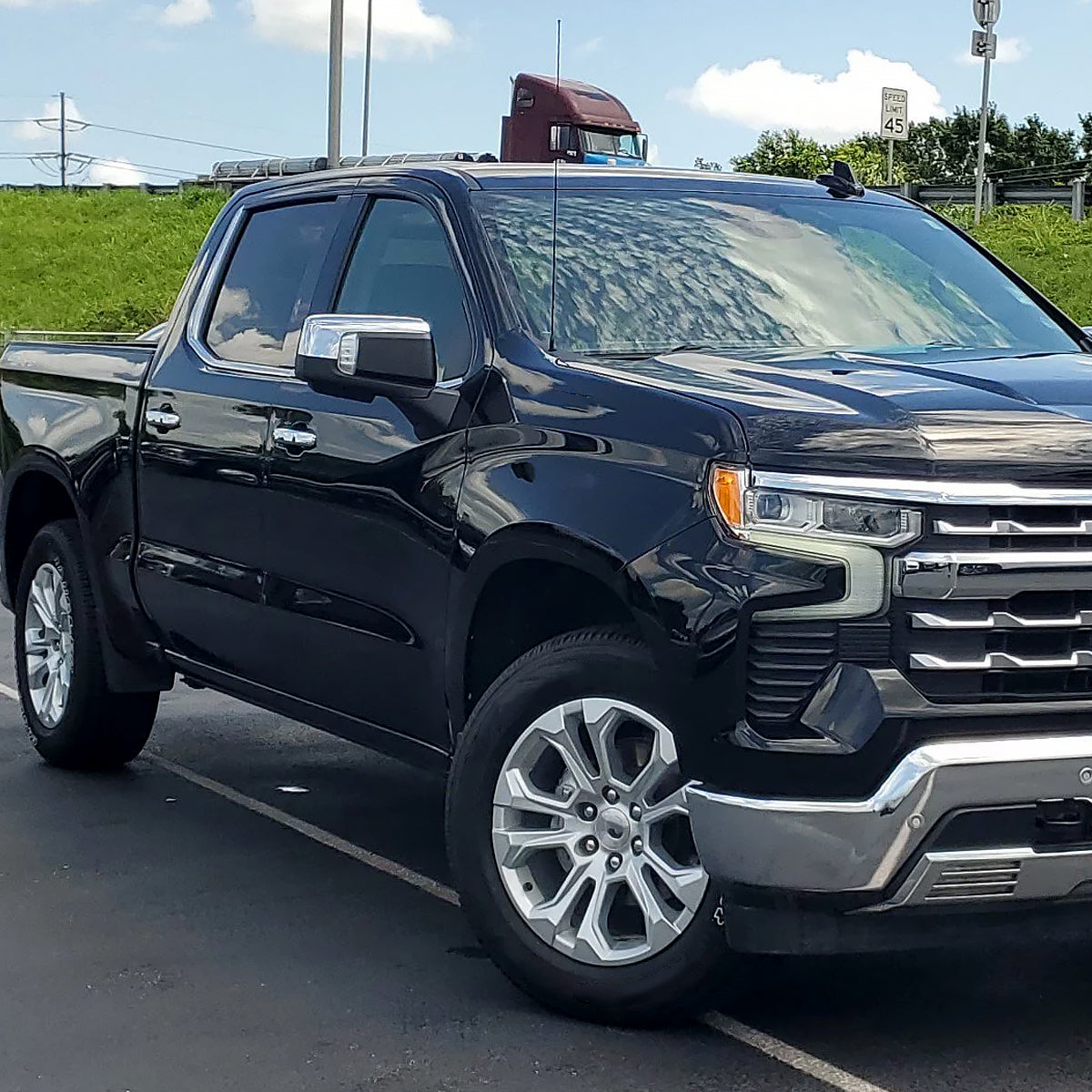 2019-2024 Chevrolet Silverado 1500 Chrome Power Adjustable, Auto-Fold, BSD & Heated Side Mirror w/ LED Puddle and Turn Signal Light - Passenger Side Only