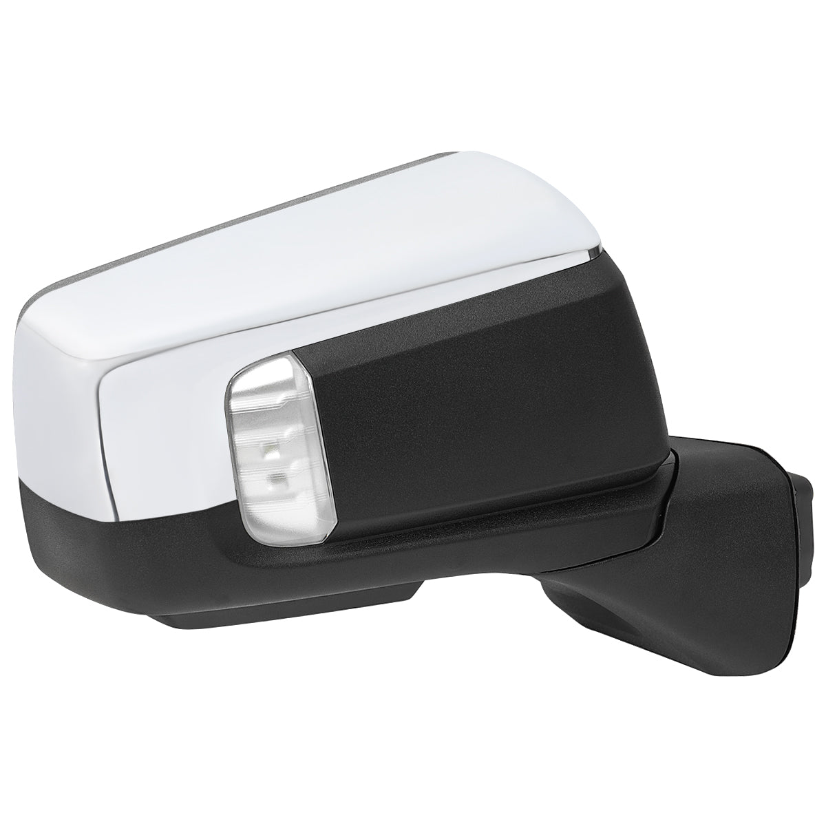 2019-2024 Chevrolet Silverado 1500 Chrome Power Adjustable, Auto-Fold, BSD & Heated Side Mirror w/ LED Puddle and Turn Signal Light - Passenger Side Only