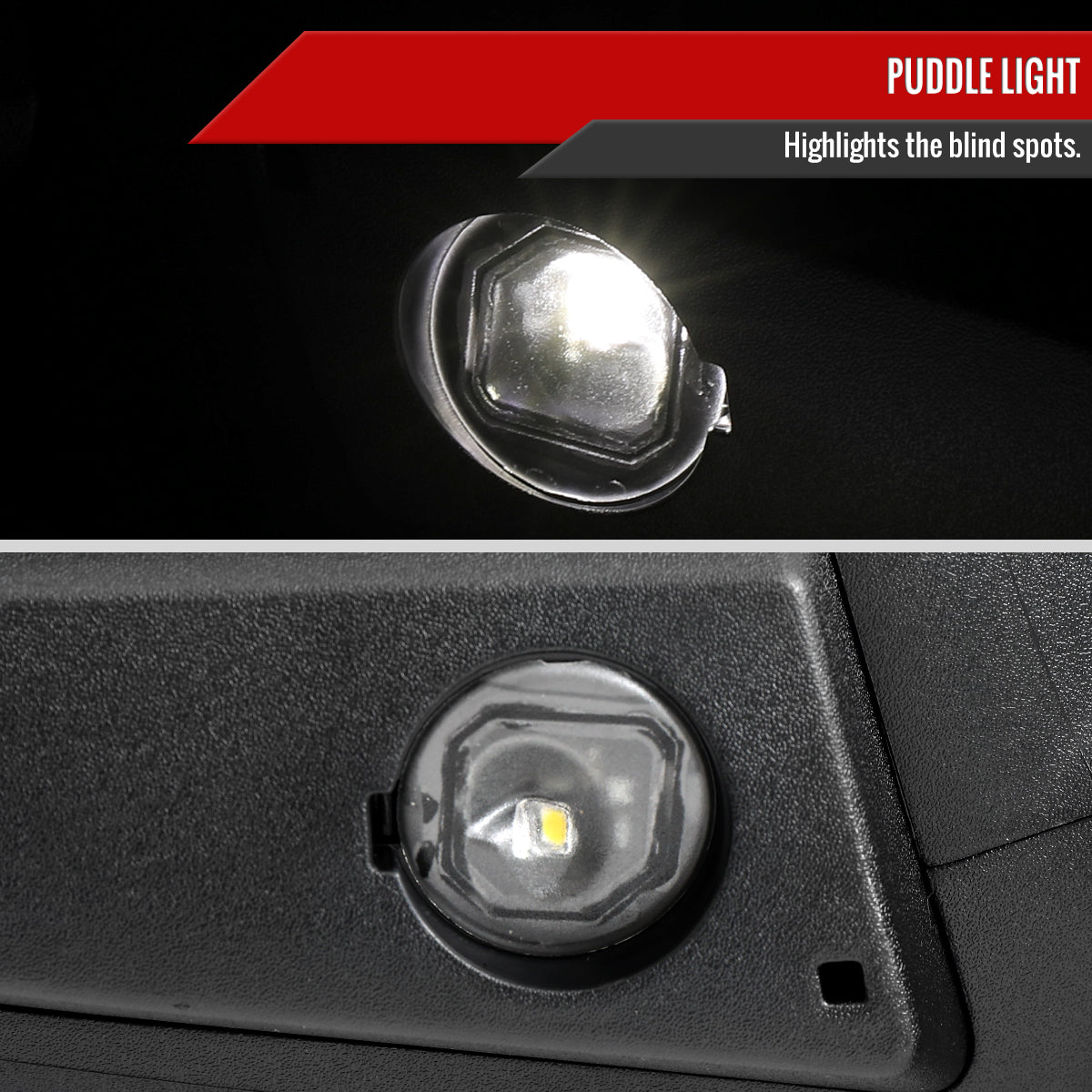 2019-2024 Chevrolet Silverado 1500 Black Power Adjustable, Manual Fold, BSD & Heated Side Mirror w/ LED Puddle and Auxiliary Light - Driver Side Only
