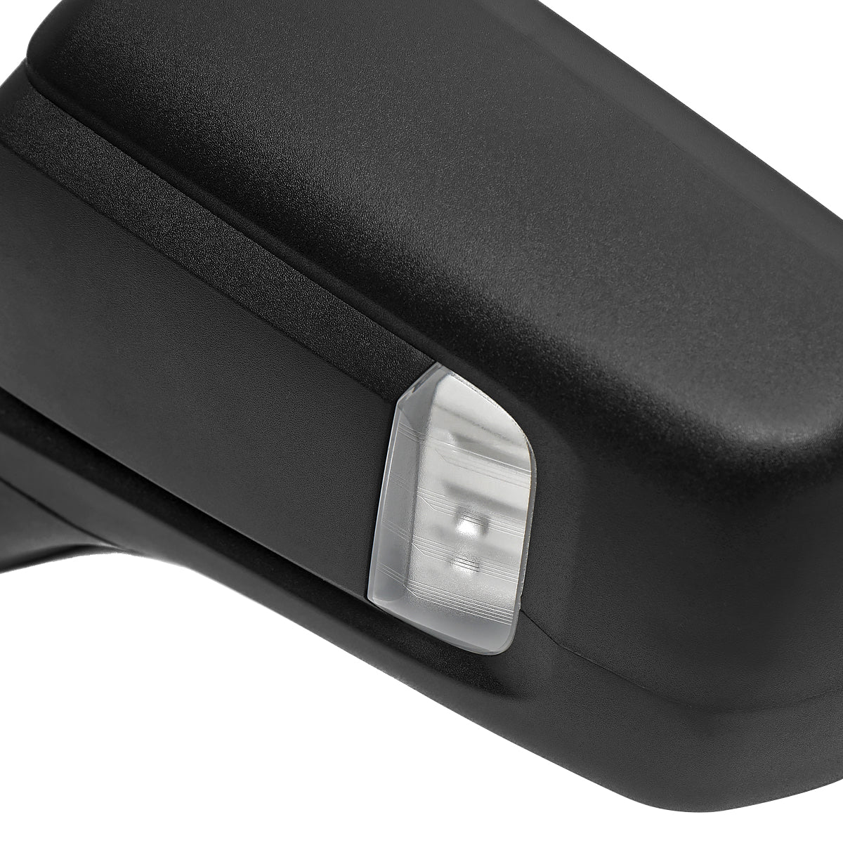 2019-2024 Chevrolet Silverado 1500 Black Power Adjustable, Manual Fold, BSD & Heated Side Mirror w/ LED Puddle and Auxiliary Light - Driver Side Only