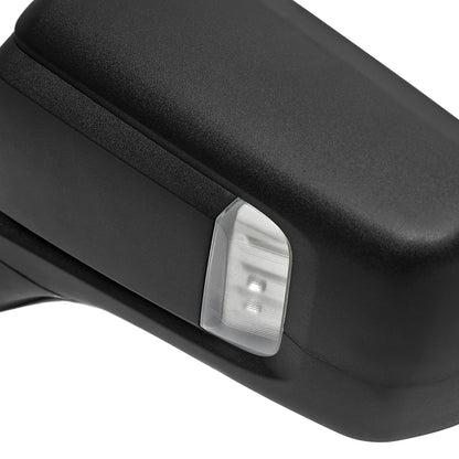 2019-2024 Chevrolet Silverado 1500 Black Power Adjustable, Manual Fold, BSD & Heated Side Mirror w/ LED Puddle and Auxiliary Light - Driver Side Only