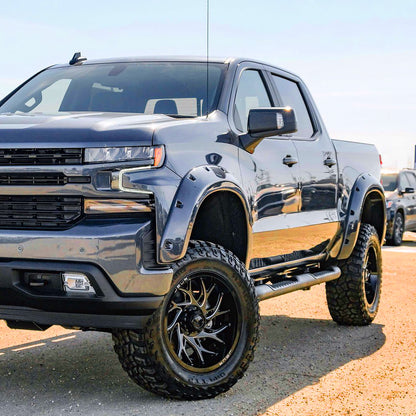 2019-2024 Chevrolet Silverado 1500 Black Power Adjustable, Manual Fold, BSD & Heated Side Mirror w/ LED Puddle and Auxiliary Light - Driver Side Only