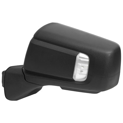 2019-2024 Chevrolet Silverado 1500 Black Power Adjustable, Manual Fold, BSD & Heated Side Mirror w/ LED Puddle and Auxiliary Light - Driver Side Only