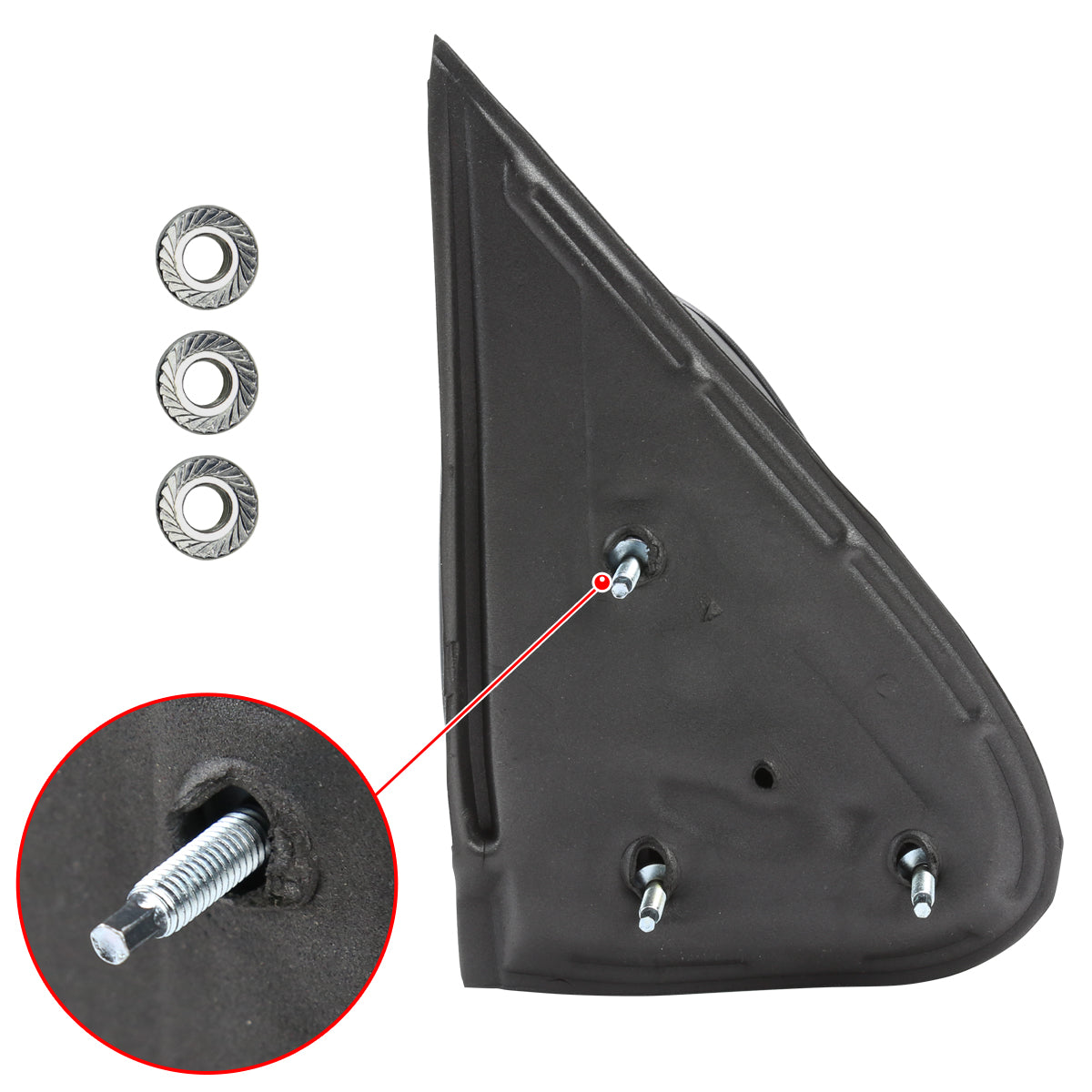 1999-2002 Chevrolet Silverado/Tahoe/Suburban GMC Sierra/Yukon Manually Adjustable Matte Black Left/Driver Side Mirror