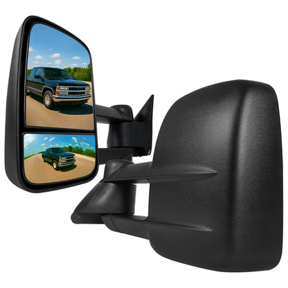 1988-2002 Chevrolet C/K C3500/Tahoe GMC Yukon/Suburban Manual Adjustable & Extendable Towing Mirrors