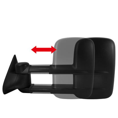 1988-2002 Chevrolet C/K C3500/Tahoe GMC Yukon/Suburban Power Adjustable & Manual Extendable Towing Mirrors