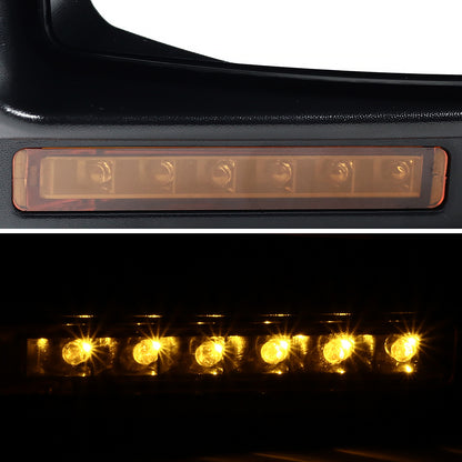 2004-2006 Ford F-150 Pickup Black Power Heated Towwing Mirrors with Amber LED Signal Lights