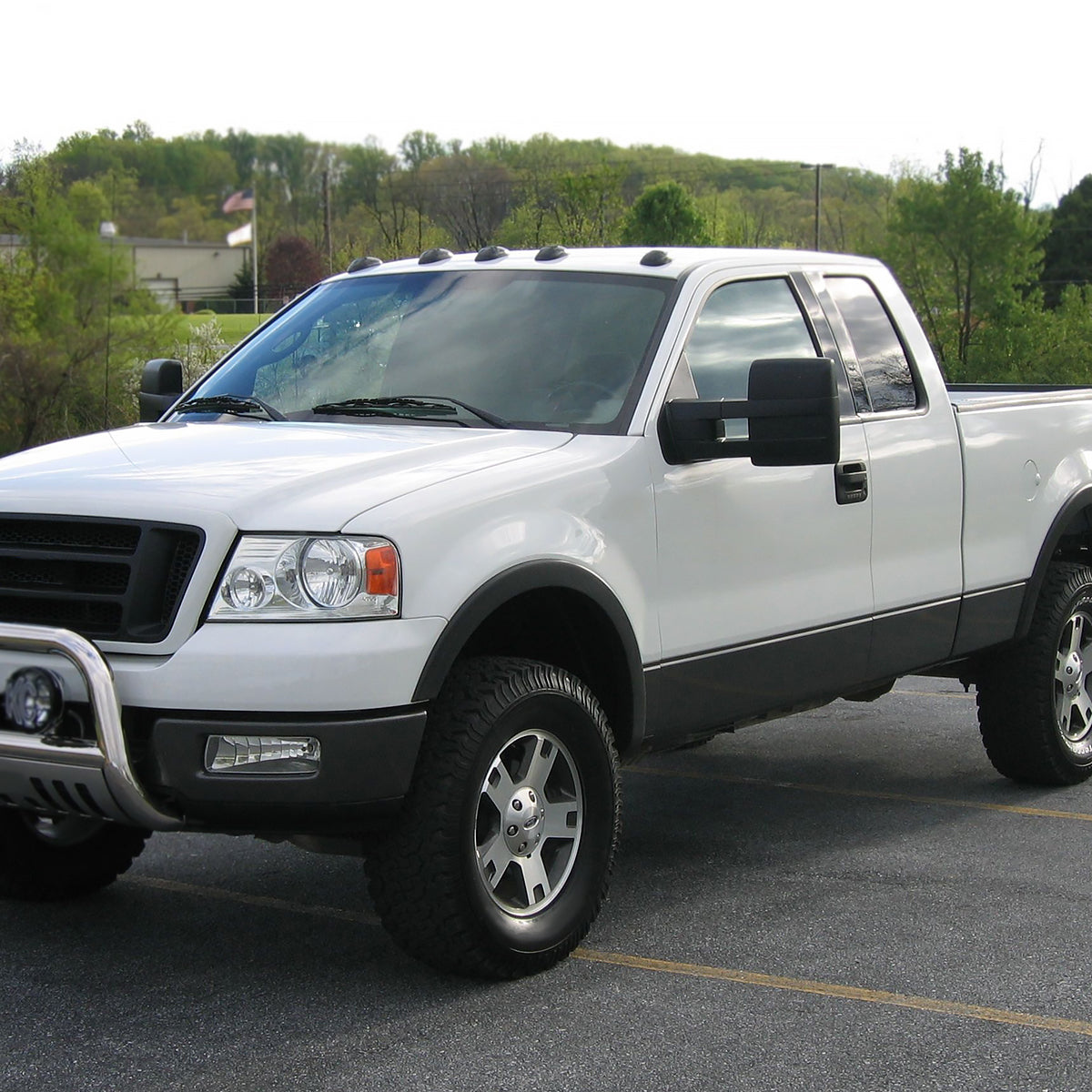 2004-2006 Ford F-150 Pickup Black Power Heated Towwing Mirrors with Amber LED Signal Lights