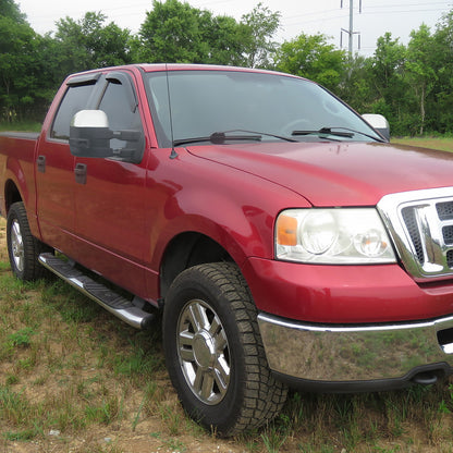 2007-2014 Ford F-150 Chrome Power Adjustable, Heated, & Manual Extendable Towing Mirrors w/ Smoked Lens LED Turn Signal & Puddle Lights