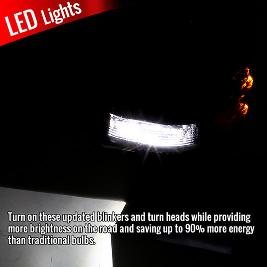 2015-2020 Ford F-150 Power Adjustable, Heated, & Manual Extendable 8-Pin/22-Pin Towing Mirrors w/ Smoked Lens LED Turn Signal, Clearance, & Puddle Lights