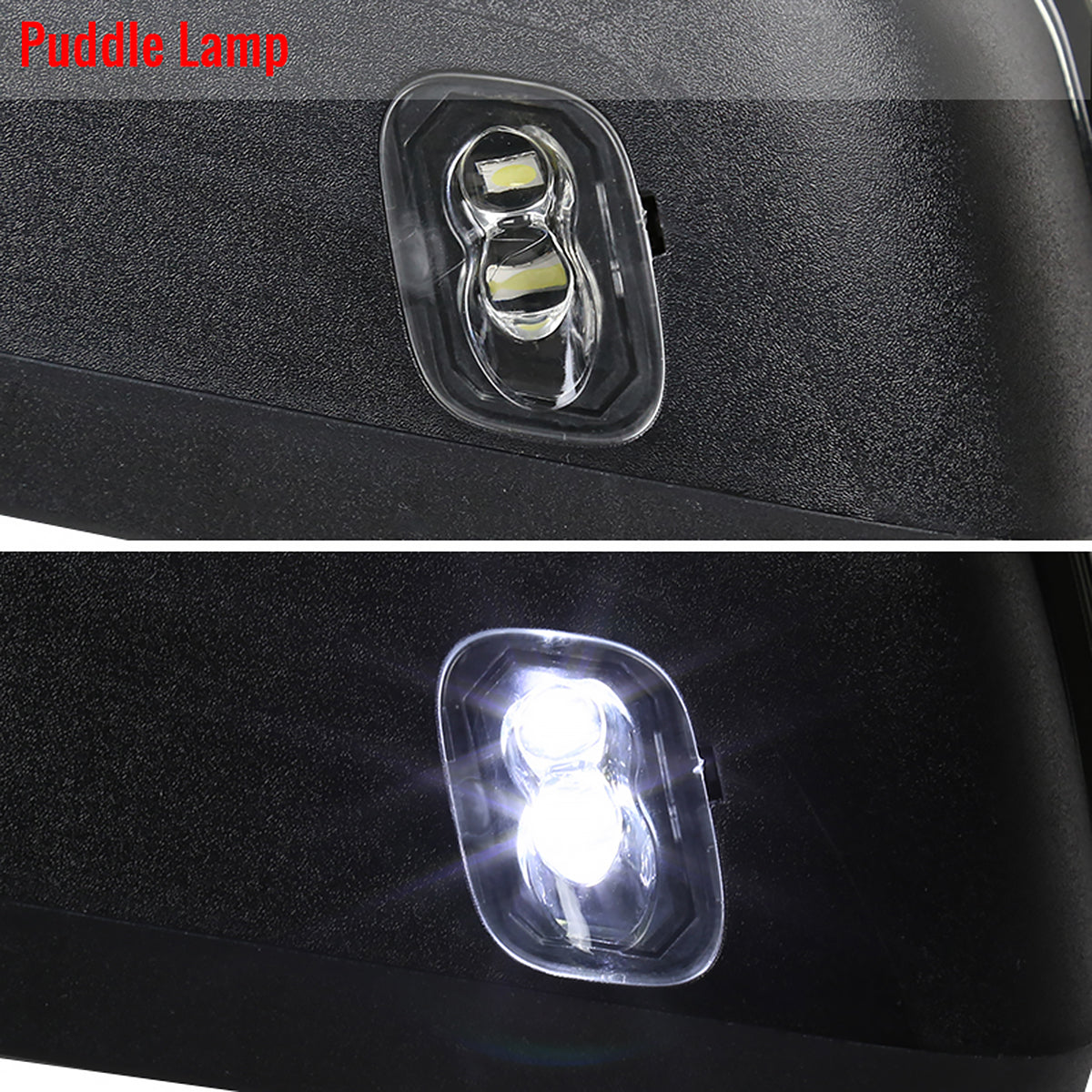 2015-2020 Ford F-150 Power Adjustable, Heated, & Manual Extendable 8-Pin/22-Pin Towing Mirrors w/ Smoked Lens LED Turn Signal, Clearance, & Puddle Lights