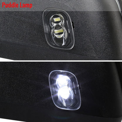 2015-2020 Ford F-150 Power Adjustable, Heated, & Manual Extendable Towing Mirrors w/ Clear Lens LED Turn Signal, Clearance, Puddle, & Auxiliary Lights