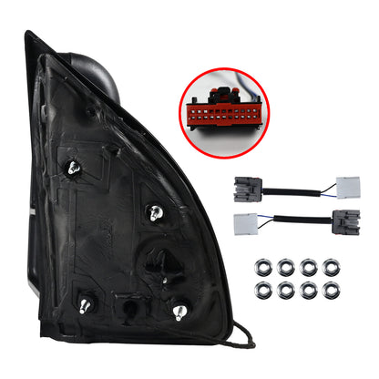 2003-2015 Ford F-250/F-350/F-450/F-550 Manual Adjustable & Extendable Towing Mirrors w/ Amber Lens Turn Signal Lights