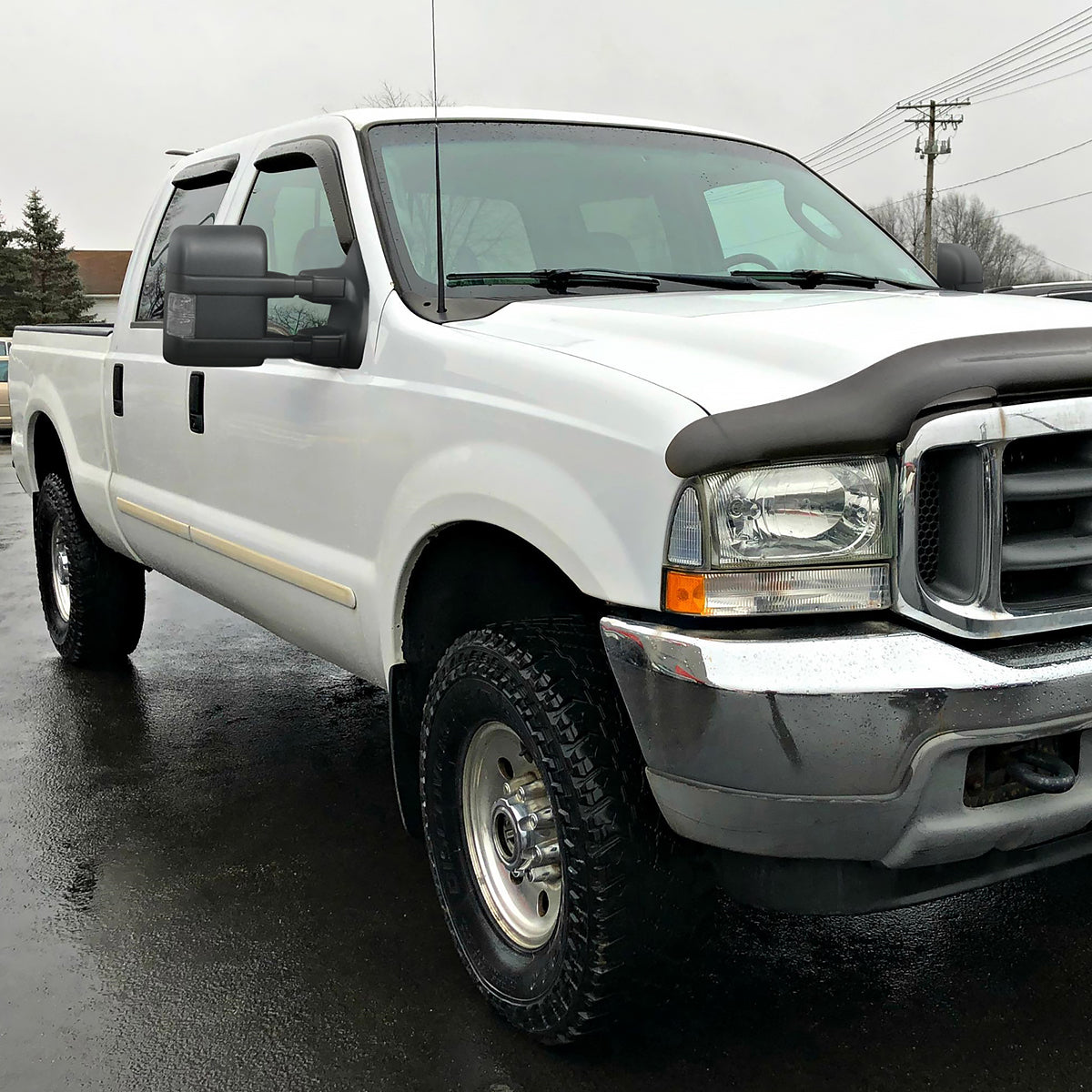2003-2015 Ford F-250/F-350/F-450/F-550 Manual Adjustable & Extendable Towing Mirrors w/ Smoked Lens Turn Signal Lights