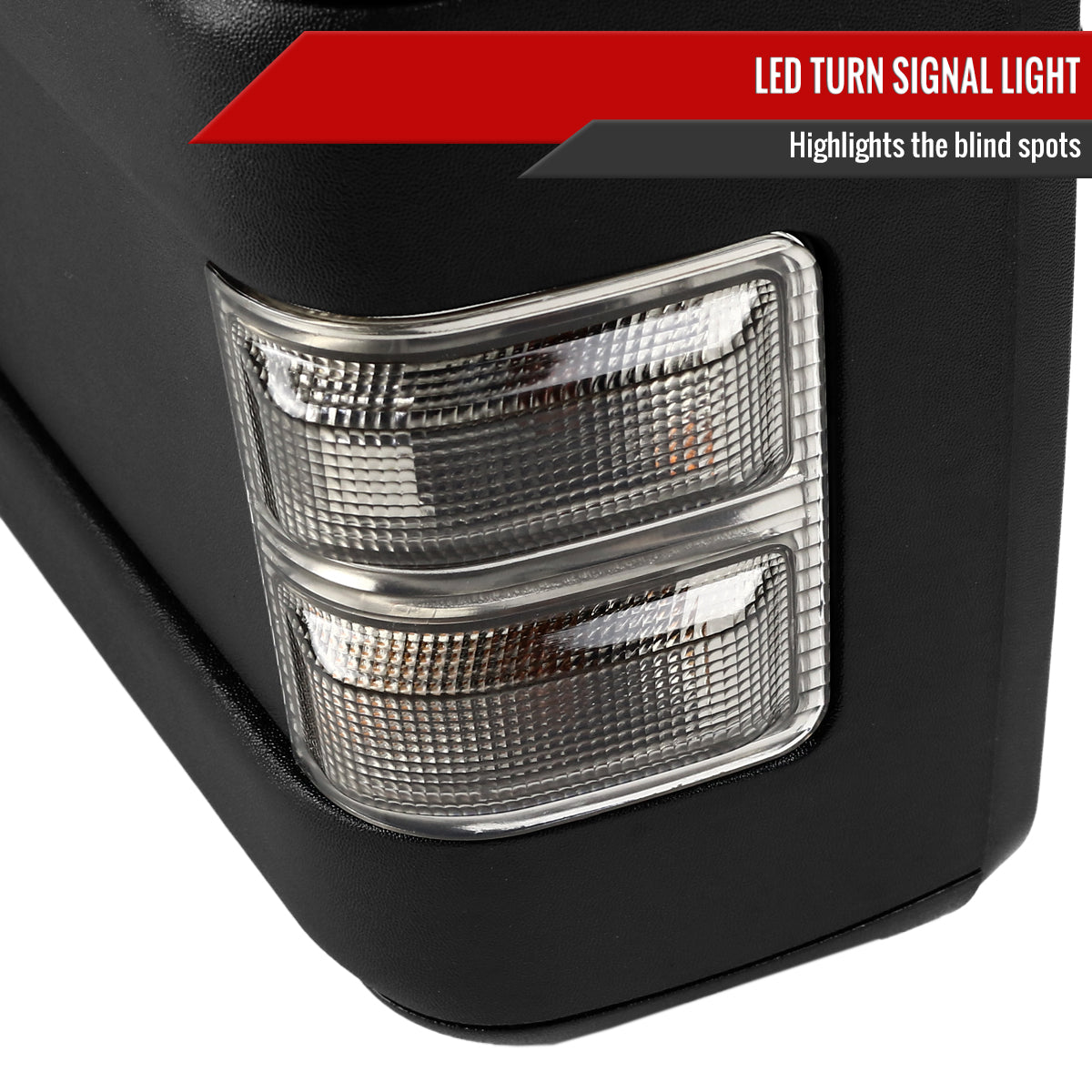 2008-2016 Ford F-250/F-350/F-450/F-550 Power Adjustable, Heated, & Manual Extendable Towing Mirrors w/ Smoked Lens Turn Signal Lights