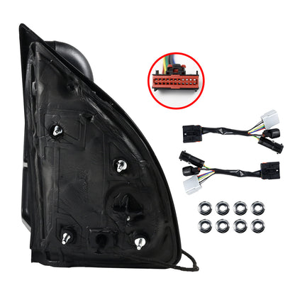1999-2015 Ford F-250/F-350/F-450/F-550 Power Adjustable, Heated, & Manual Extendable Towing Mirrors w/ Smoked Lens Turn Signal Lights