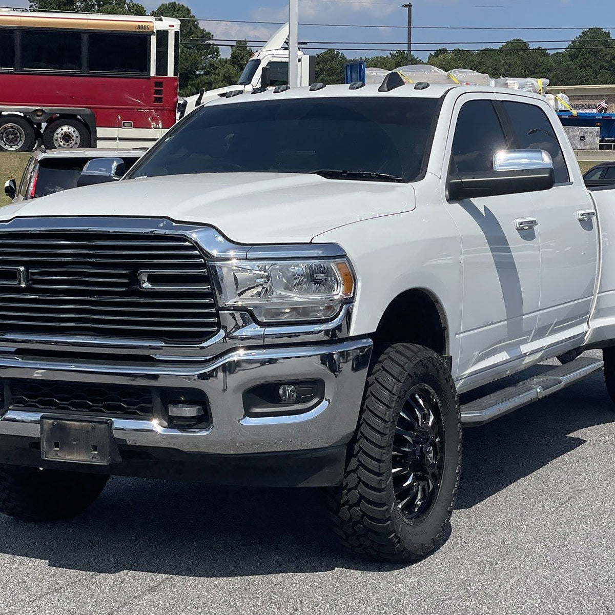 2019-2022 Ram 2500 3500 Chrome Power Adjustable, Auto-Fold, BSD & Heated Side Mirror w/ LED Puddle and Turn Signal Light - Driver Side Only