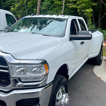 2019-2022 Ram 2500 3500 Black Power Adjustable, Manual Fold, BSD & Heated Side Mirror w/ LED Puddle and Turn Signal Light - Driver Side Only