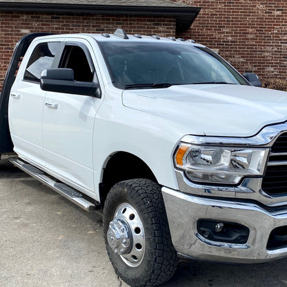 2019-2022 Ram 2500 3500 Black Power Adjustable, Manual Fold, BSD & Heated Side Mirror w/ LED Puddle and Turn Signal Light - Passenger Side Only