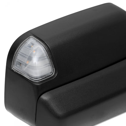 2019-2022 Ram 2500 3500 Black Power Adjustable, Auto-Fold, BSD & Heated Side Mirror w/ LED Puddle and Turn Signal Light - Passenger Side Only