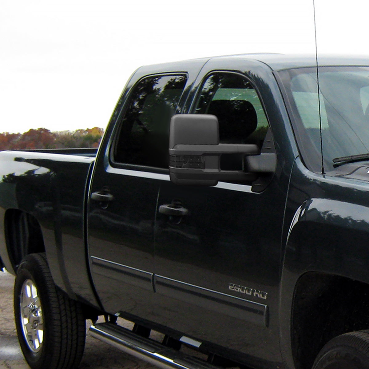 2007-2014 Chevrolet Silverado/Suburban/Avalanche/Tahoe GMC Sierra/Yukon/Yukon XL Power Heated Towing Mirrors w/ Smoked Lens LED Turn Signal & Clearance Lights