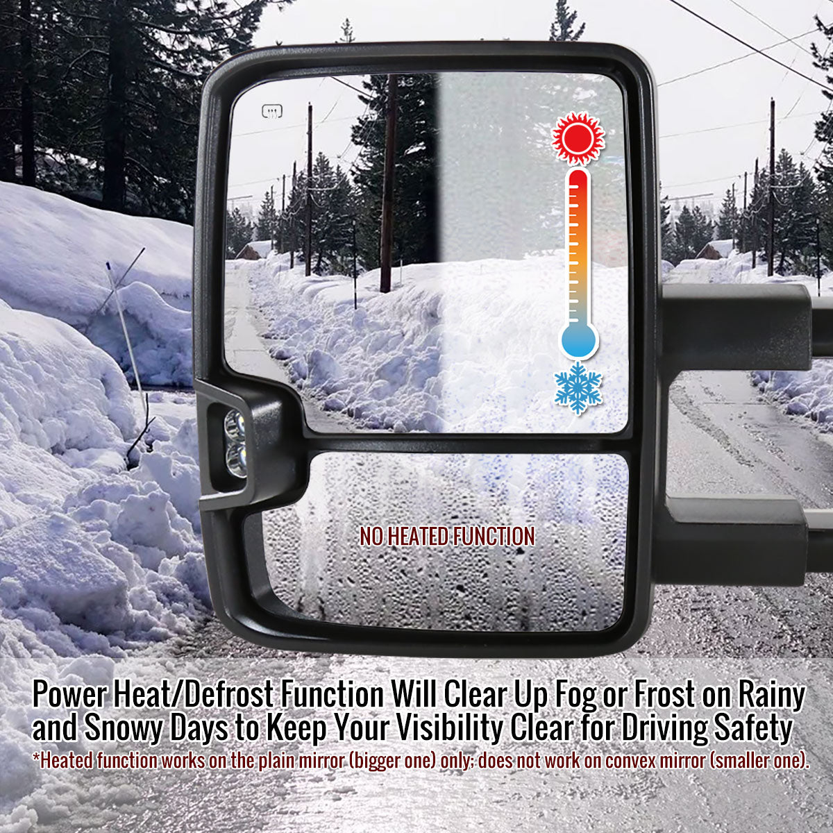 2014-2018 Chevrolet Silverado/ GMC Sierra Power Adjustable, Folding, Heated, & Manual Extendable Towing Mirrors w/ Smoked Lens LED Turn Signal & Clearance Lights