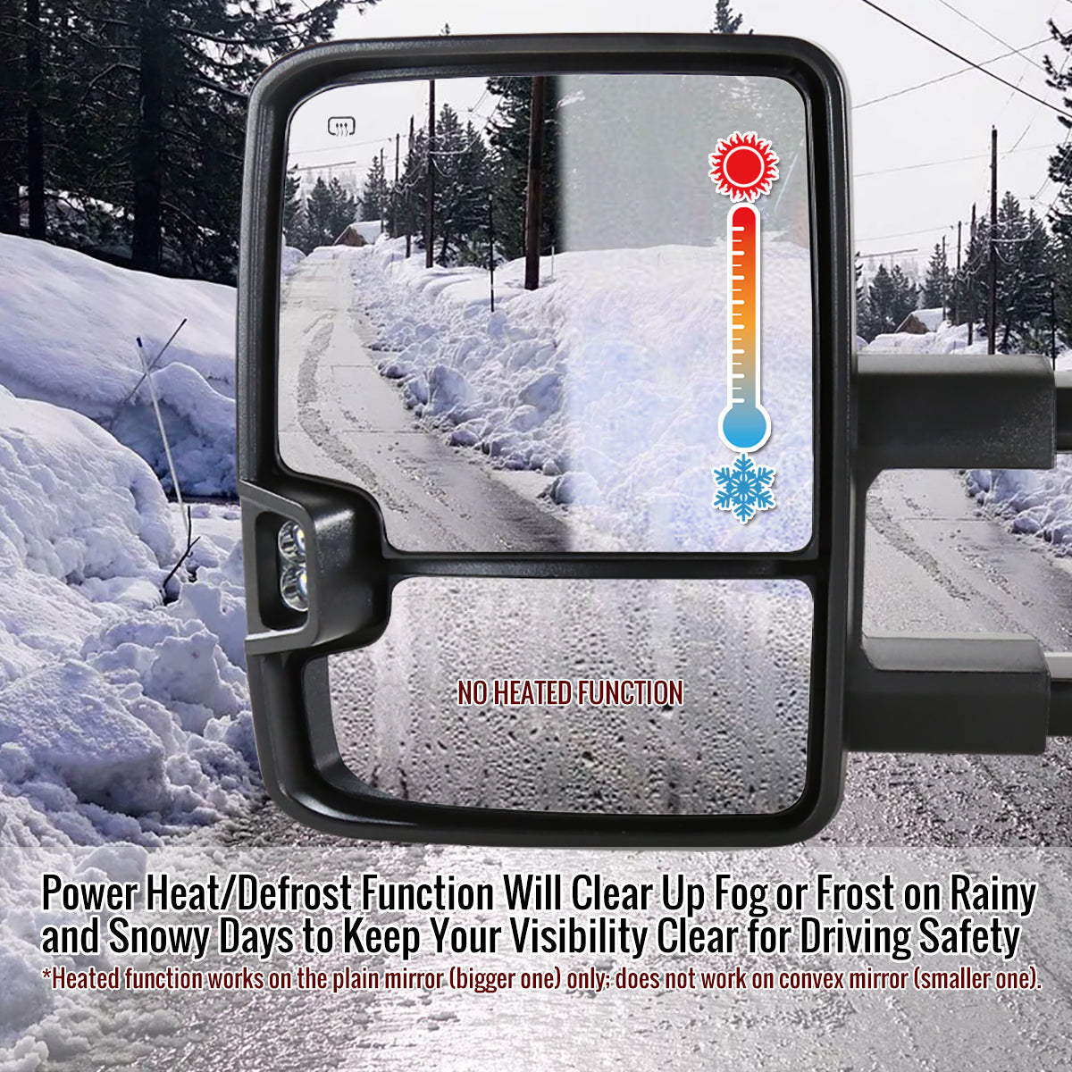 2014-2018 Chevrolet Silverado/GMC Sierra Power Adjustable, Heated, & Manual Extendable Chrome Towing Mirrors w/ Smoked Lens LED Turn Signal & Clearance Lights