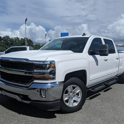 2014-2016 Chevrolet Silverado/GMC Sierra Power Heated ATS Manual Extendable Towing Mirrors w/ Smoked Lens LED Turn Signal & Clearance Lights