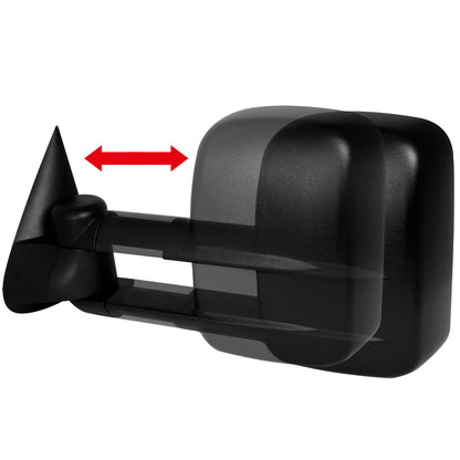 1999-2007 Chevrolet Silverado/Tahoe/Suburban GMC Sierra/Yukon XL Manual Adjustable & Extendable Black Cover Towing Mirrors