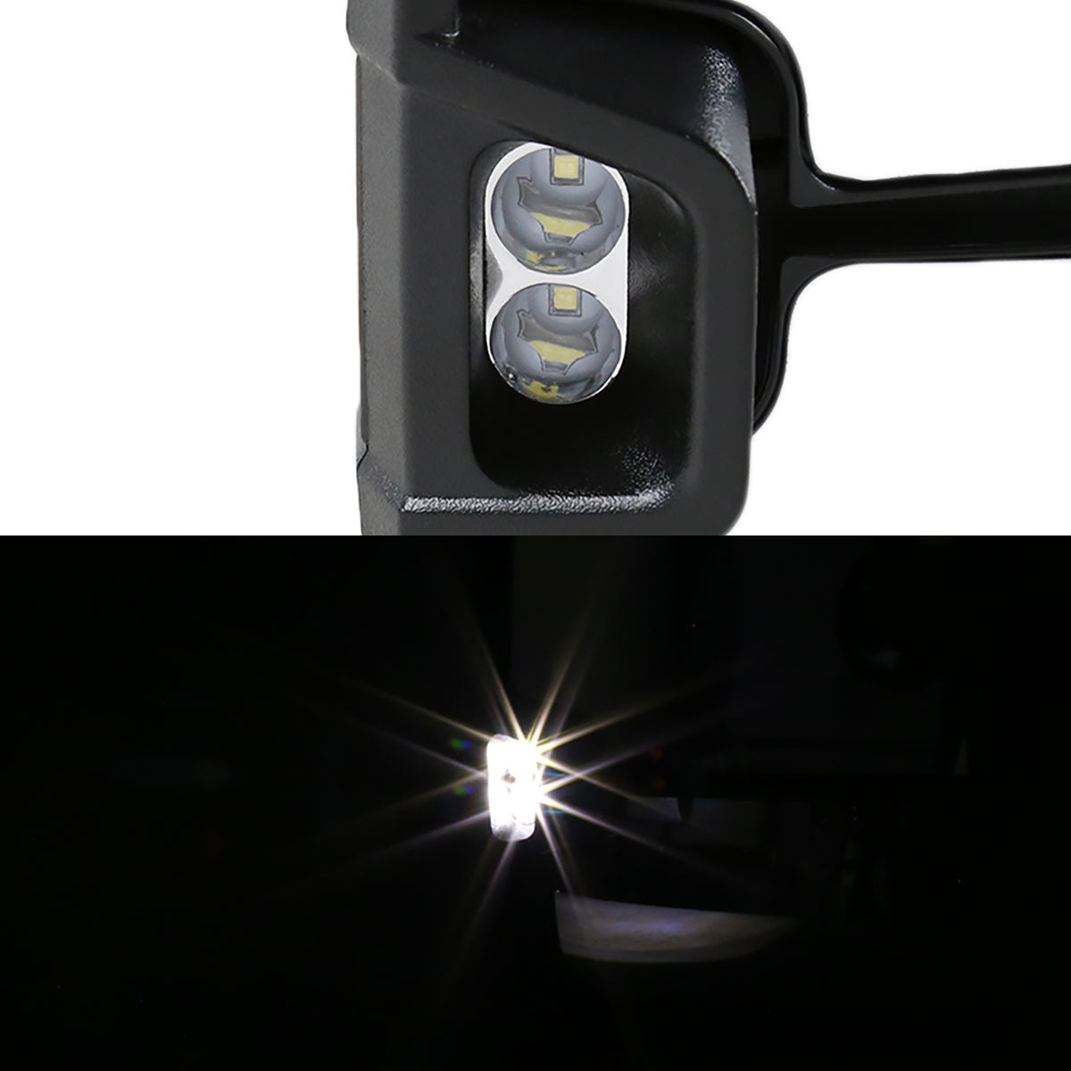 1999-2002 Chevrolet Silverado/Tahoe/Suburban/Avalanche GMC Sierra/Yukon/Yukon XL Power Heated Manual Extendable Chrome Towing Mirrors w/ Smoked Lens LED Turn Signal & Clearance Lights