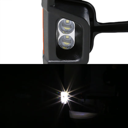 1999-2002 Chevrolet Silverado/Tahoe/Suburban/Avalanche GMC Sierra/Yukon/Yukon XL Power Heated Manual Extendable Chrome Towing Mirrors w/ Amber Lens LED Turn Signal & Clearance Lights