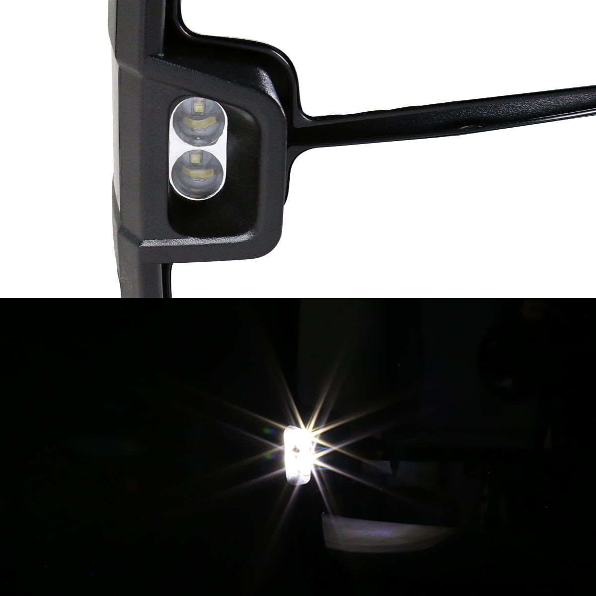 1999-2002 Chevrolet Silverado/Tahoe/Suburban/Avalanche GMC Sierra/Yukon/Yukon XL Power Heated Manual Extendable Towing Mirrors w/ Smoked Lens LED Turn Signal & Clearance Lights
