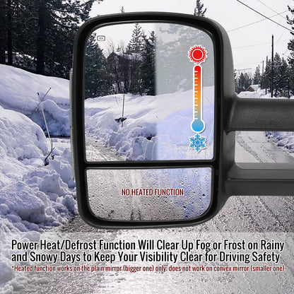 1999-2002 Chevrolet Silverado/Tahoe/Suburban GMC Sierra/Yukon XL Power Heated Manual Extendable Towing Mirrors