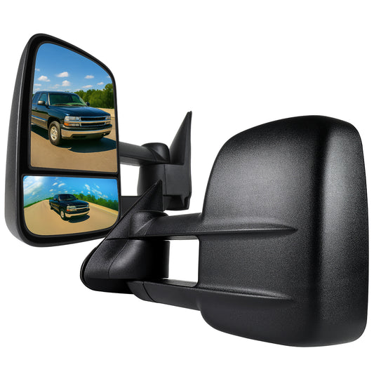 1999-2002 Chevrolet Silverado/Tahoe/Suburban GMC Sierra/Yukon XL Power Heated Manual Extendable Towing Mirrors